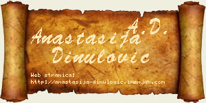 Anastasija Dinulović vizit kartica